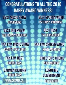 Barry winners