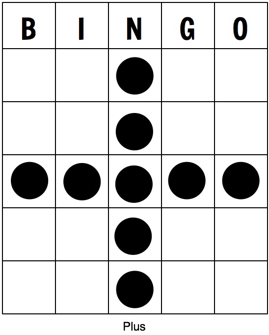 Printable Bingo Pattern Examples Bingo Patterns Bingo Printable